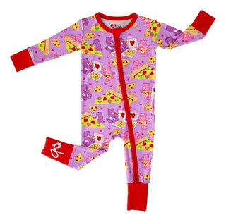 Birdie Bean Girl's Bamboo Convertible Footie Romper - Care Bears Pizza Valentine  | Cozy Sleepies provide warmth and snugness for better sleep.