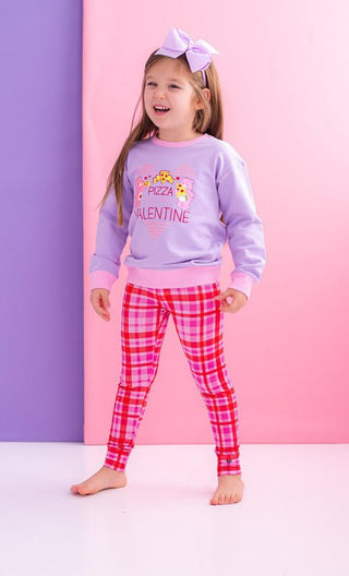 Birdie Bean Girl's Bamboo Crewneck Sweatshirt - Care Bears Pizza Valentine 