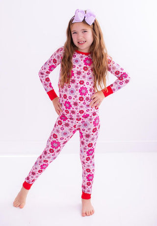 Birdie Bean Girl's Bamboo Long Sleeve Pajama Set - Remi (Floral) 