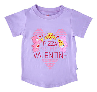 Girl's Bamboo Short Sleeve Graphic T-Shirt - Care Bears Pizza Valentine Baby & Toddler Tops