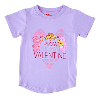 Girl's Bamboo Short Sleeve Graphic T-Shirt - Care Bears Pizza Valentine Baby & Toddler Tops