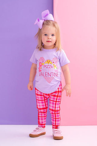 Girl's Bamboo Short Sleeve Graphic T-Shirt - Care Bears Pizza Valentine Baby & Toddler Tops