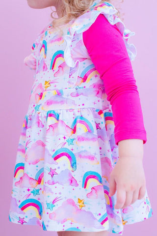 Birdie Bean Girls Jumper Twirl Dress - Penelope Rainbows