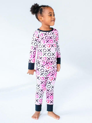 Birdie Bean Girl's Long Sleeve Pajama Set - Bella (XOXO)