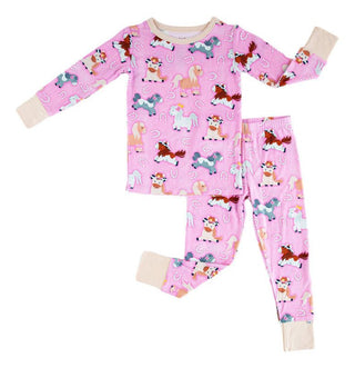 Birdie Bean Girl's Long Sleeve Pajama Set - Kelsea (Horses) | Cozy Sleepies provide warmth and snugness for better sleep.