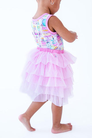 Birdie Bean Girl's Tank Top and Tulle Skirt Outfit Set - Harper (Birthday)