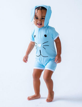 Bamboo Hooded Shortie Romper - Bunny Birdie Bean