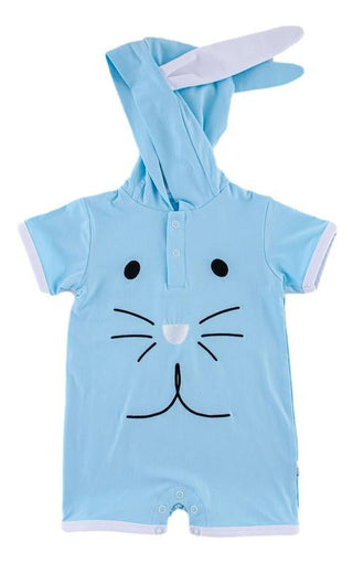 Birdie Bean Hooded Shortie Romper - Bunny