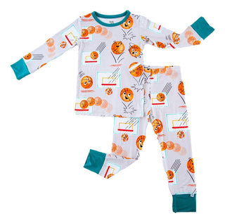 Birdie Bean Long Sleeve Pajama Set - Drew Basketball Faces