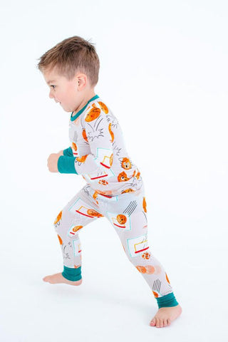 Long Sleeve Pajama Set - Drew (Basketball Faces) Birdie Bean