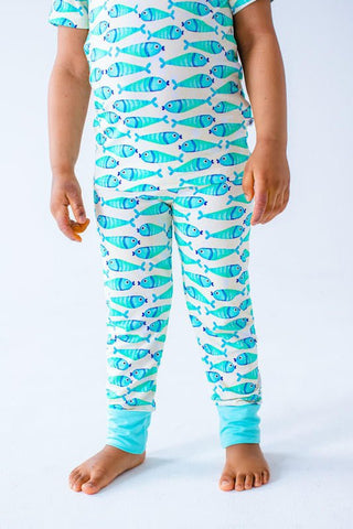 Birdie Bean Short Sleeve Pajama Set - Brooks (Fish)