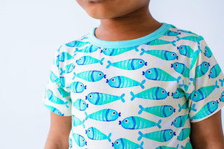 Birdie Bean Short Sleeve Pajama Set - Brooks (Fish)