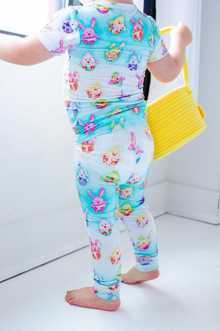 Birdie Bean Short Sleeve Pajama Set - Elijah (Chick & Bunny Eggs)