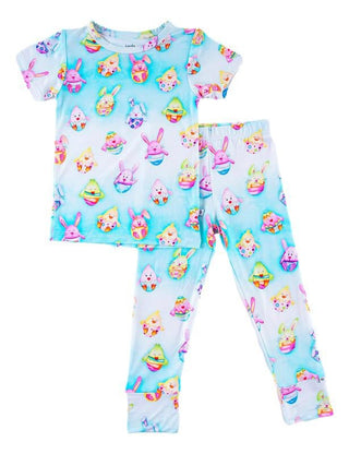 Birdie Bean Short Sleeve Pajama Set - Elijah (Chick & Bunny Eggs) | Cozy Sleepies provide warmth and snugness for better sleep.