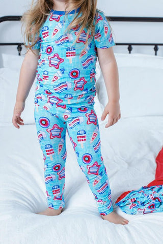 Birdie Bean Short Sleeve Pajama Set - Liberty Pool Floats