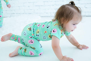 Bamboo Short Sleeve Pajama Set - Marley (Smiles) Birdie Bean