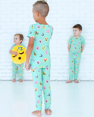 Bamboo Short Sleeve Pajama Set - Marley (Smiles) Birdie Bean