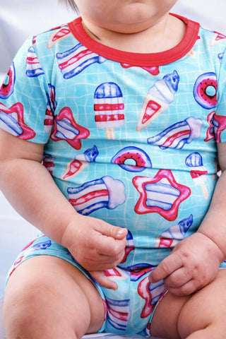 Birdie Bean Short Sleeve Pajama Set with Shorts - Liberty Pool Floats