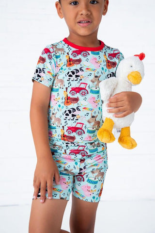 Birdie Bean Short Sleeve Pajama Set with Shorts - Morgan (Farm)