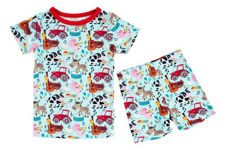 Bamboo Short Sleeve Pajama Set with Shorts - Morgan (Farm) Baby & Toddler Sleepwear