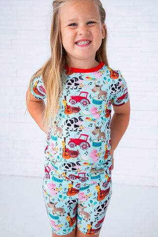 Birdie Bean Short Sleeve Pajama Set with Shorts - Morgan (Farm)