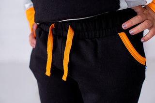 Birdie Bean Solid Jogger - Raven & Pumpkin