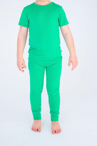 Solid Bamboo Short Sleeve Pajama Set - Clover (Green) Baby & Toddler Sleepwear