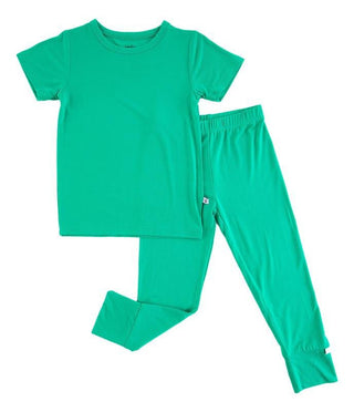 Solid Bamboo Short Sleeve Pajama Set - Clover (Green) Baby & Toddler Sleepwear