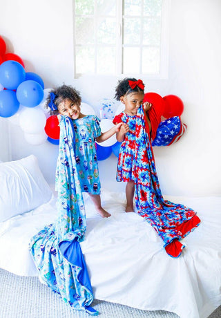 Toddler Blanket - Maverick (Patriotic Tie Dye) Swaddling & Receiving Blankets