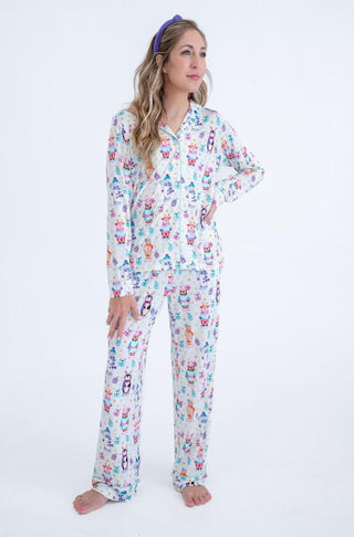 Birdie Bean Women's Bamboo Long Sleeve Lounge Pajama Set - Fritz (Nutcrackers and Gift Boxes)