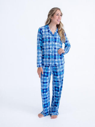 Birdie Bean Women's Bamboo Long Sleeve Lounge Pajama Set - Saint (Plaids)