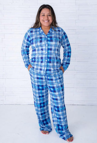 Birdie Bean Women's Bamboo Long Sleeve Lounge Pajama Set - Saint (Plaids)