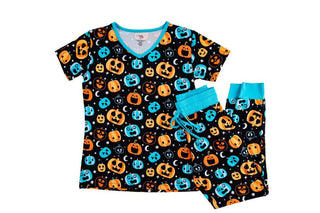 Birdie Bean Women's Short Sleeve Lounge Pajama Set - Dex (Jack O'Lanterns) Glow-in-the-Dark | Cozy Sleepies provide warmth and snugness for better sleep.