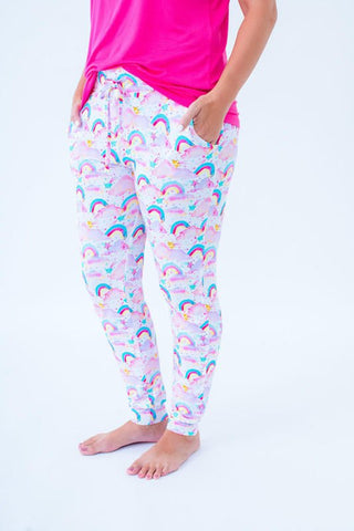 Birdie Bean Womens Short Sleeve Lounge Pajama Set - Penelope Rainbows