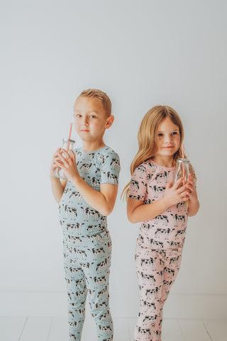 Bamboo Short Sleeve Pajama Set - Cake Pop Cows