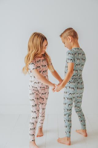 Bamboo Short Sleeve Pajama Set - Cake Pop Cows