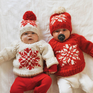 Snowflake Red Crew Neck Sweater Baby & Toddler Outerwear