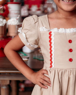 Girl's Holiday Twirl Dress - Gingerbread Girl Baby & Toddler Dresses