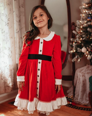 Girl's Holiday Twirl Dress - Sweetie Clause Baby & Toddler Dresses