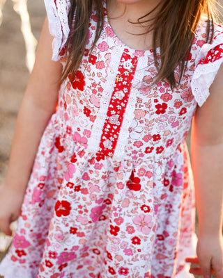 Girl's Twirl Dress - Love Blooms (Floral) Eliza Cate and Co