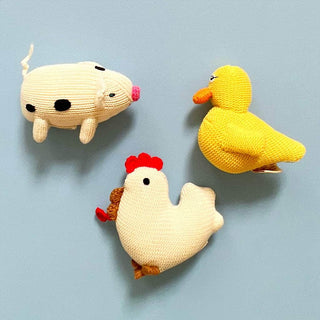 On The Farm Organic Baby Rattles Gift Set Animal Gifts Baby Gift Sets