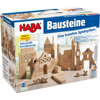 HABA USA Basic Building Blocks 102 Piece Extra Large Wooden Starter Set