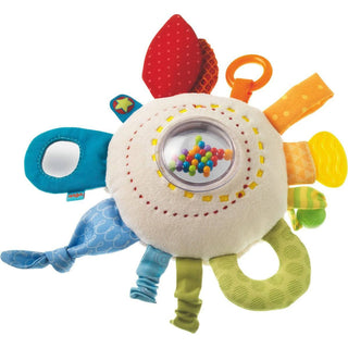 HABA USA Teether Cuddly Rainbow Round Activity Toy