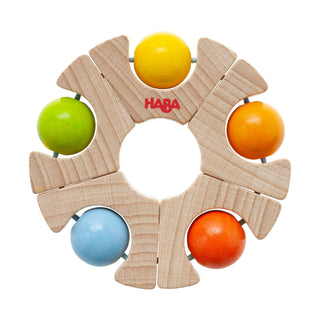 Ball Wheel Grasping Toy Wooden Baby Rattles