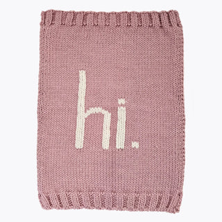 Hi. Hand Knit Baby Blanket – Rosy Pink