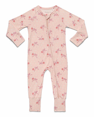 In My Jammers Convertible Footie Romper - Ditsy Bow | Baby Riddle