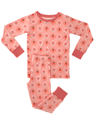 Bamboo Long Sleeve Pajama Set - Berry Cute