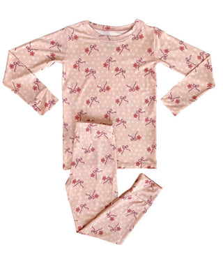 In My Jammers Long Sleeve Pajama Set - Ditsy Bow | Baby Riddle