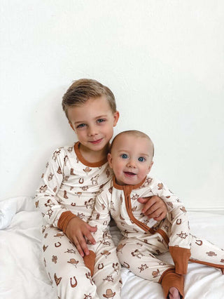 Bamboo Long Sleeve Pajama Set - Yeehaw Cowboy