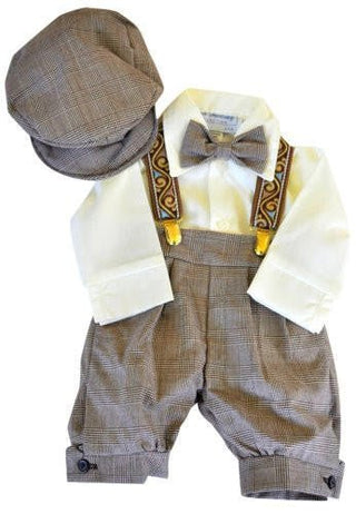 Boy's Knickers Suit Outfit Set - White & Grey Baby & Toddler Outfits